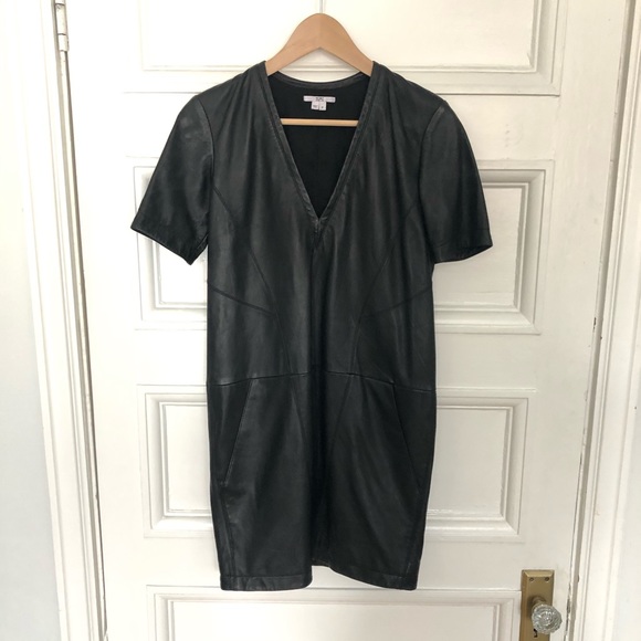 [SOLD] Helmet Lang 100% Leather Dress - Picture 1 of 7